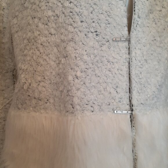 Elie Tahari Mixed Media Coat Jacket - Picture 8 of 15